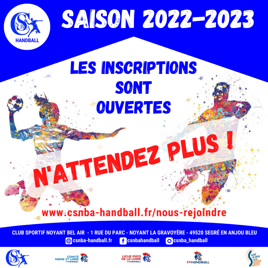 Inscription saison 2022-23